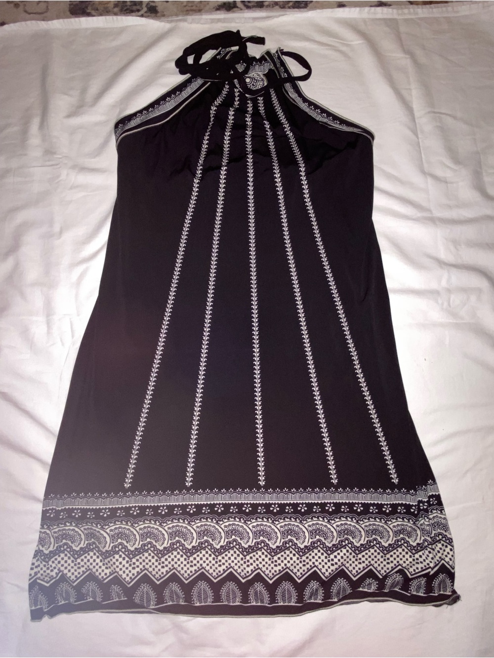 Max Studio Black and White Halter Top